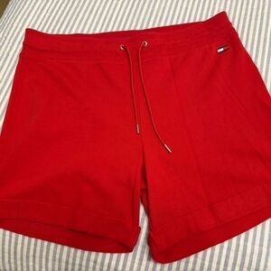 Tommy Hilfiger Red Women's Drawstring Athletic Shorts